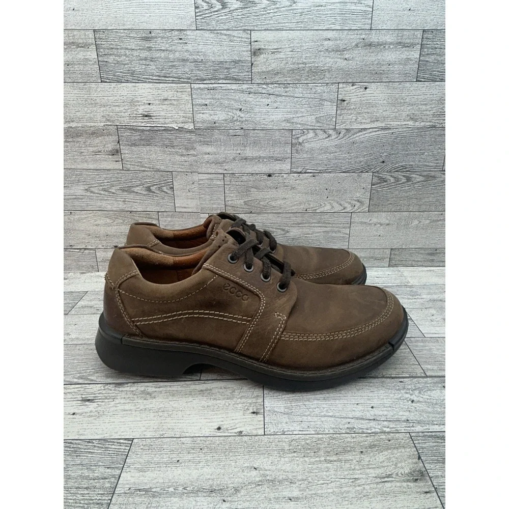 Ecco Shoes Mens Size 8 Casual‎ Comfort Oxford Walking Leather Lace Up 500104